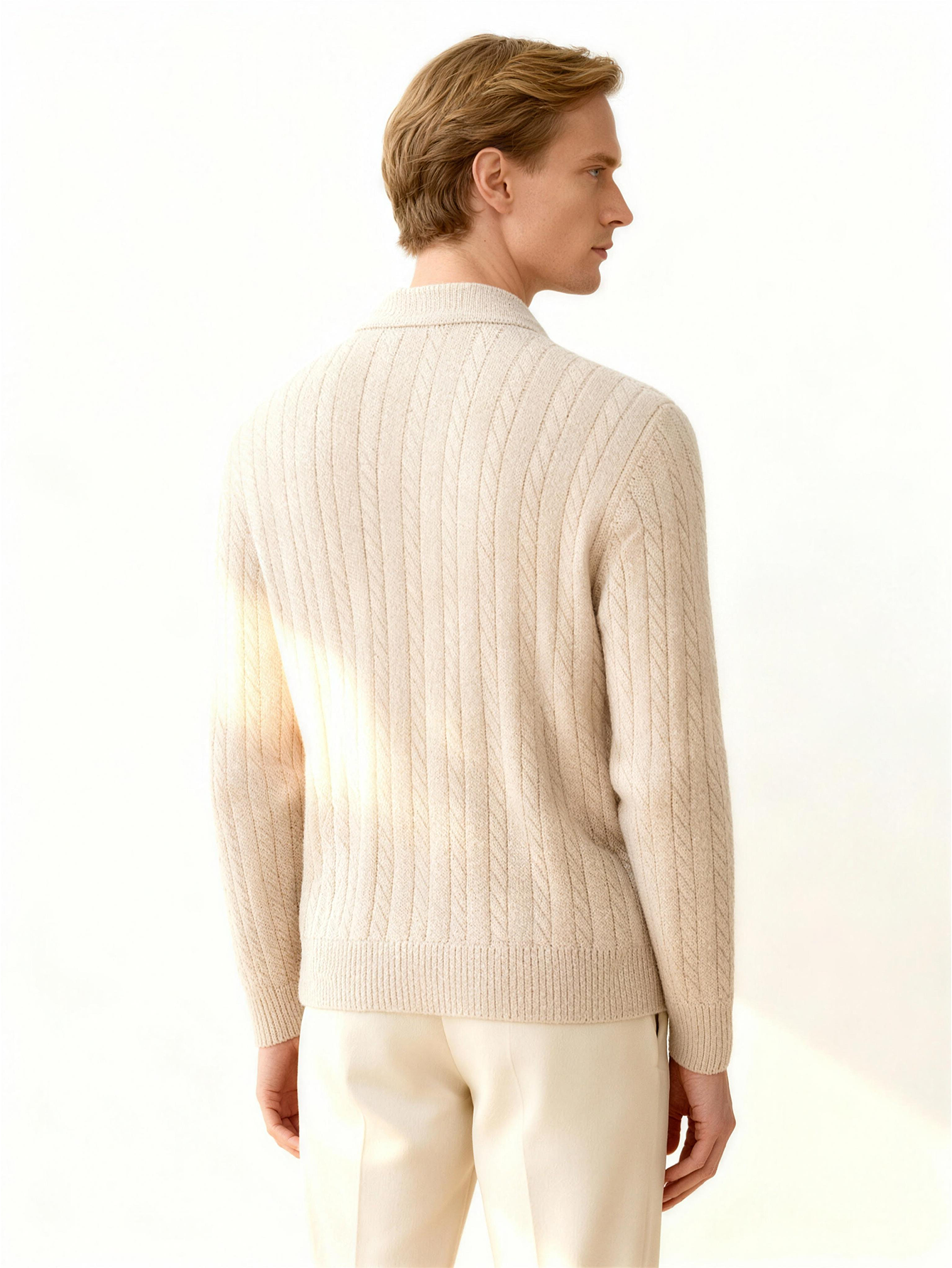 Cable-Knit Cashmere Zip Sweater