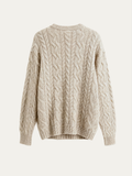 Crewneck Cable Knit in Cashmere