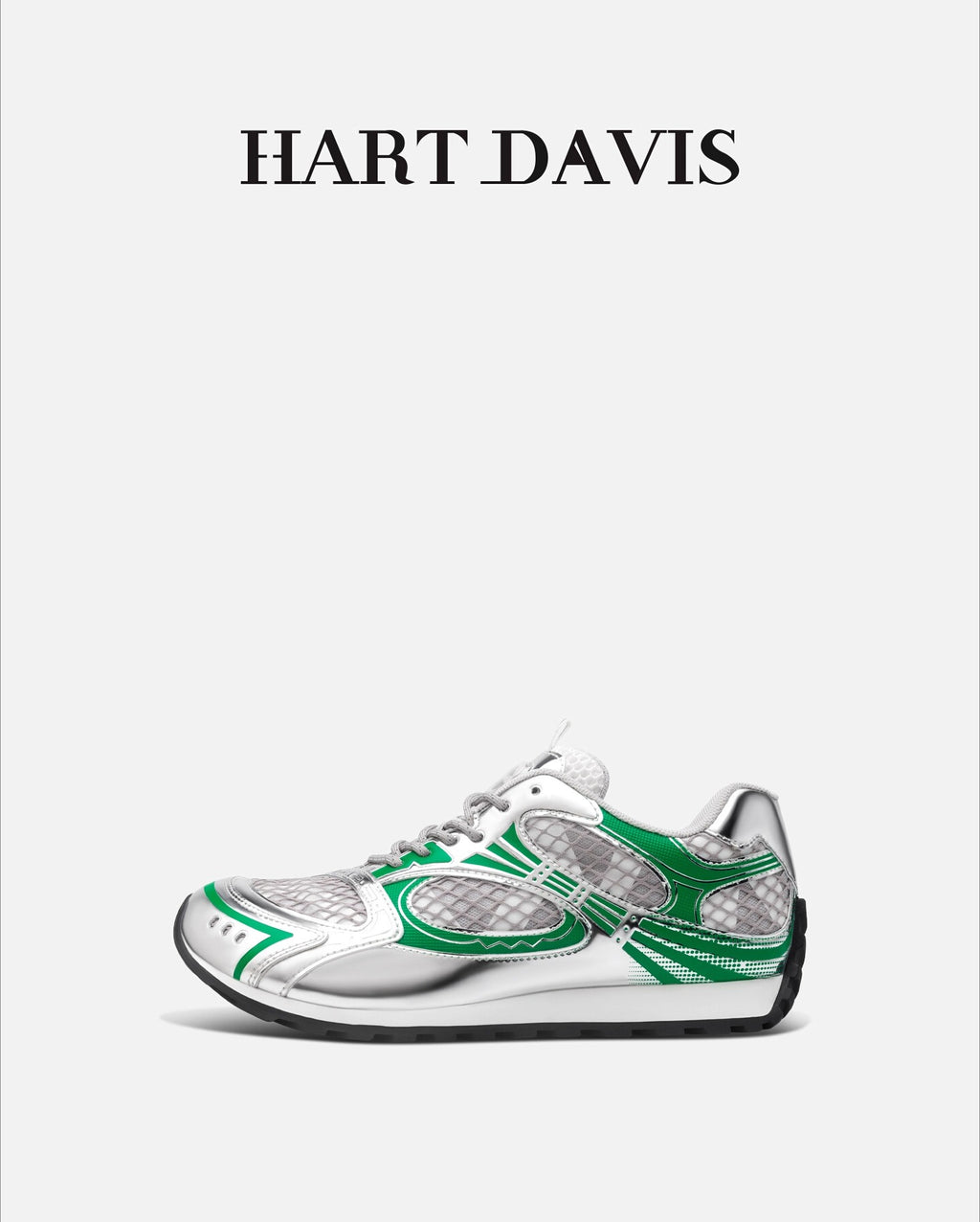 HART DAVIS  Silver Green Athleisure Shoes for Men and Women