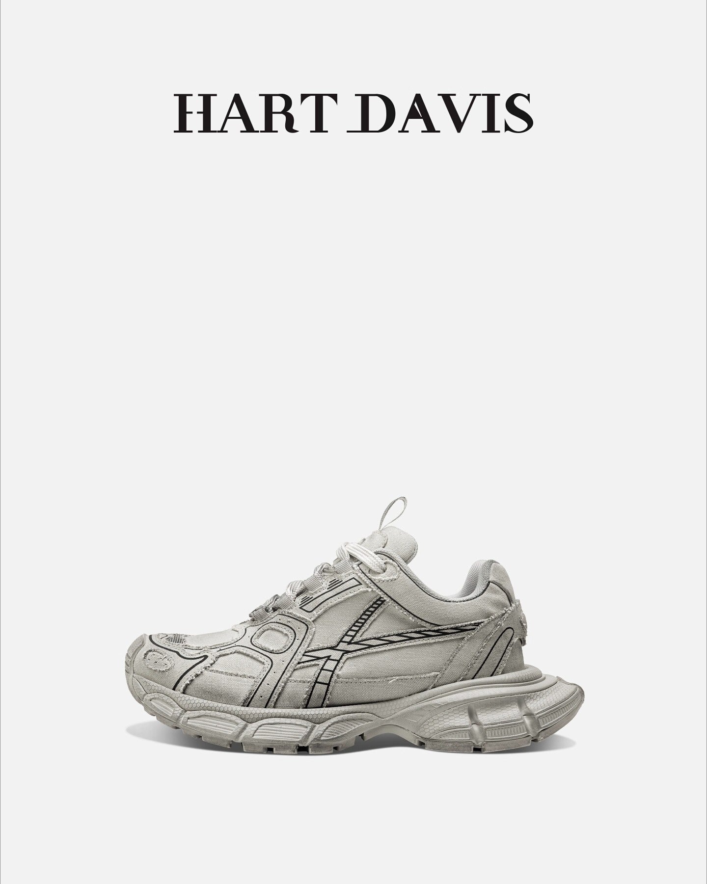 HART DAVIS - Magic Speed X103-Space canvas old thick-soled heightening dad shoes