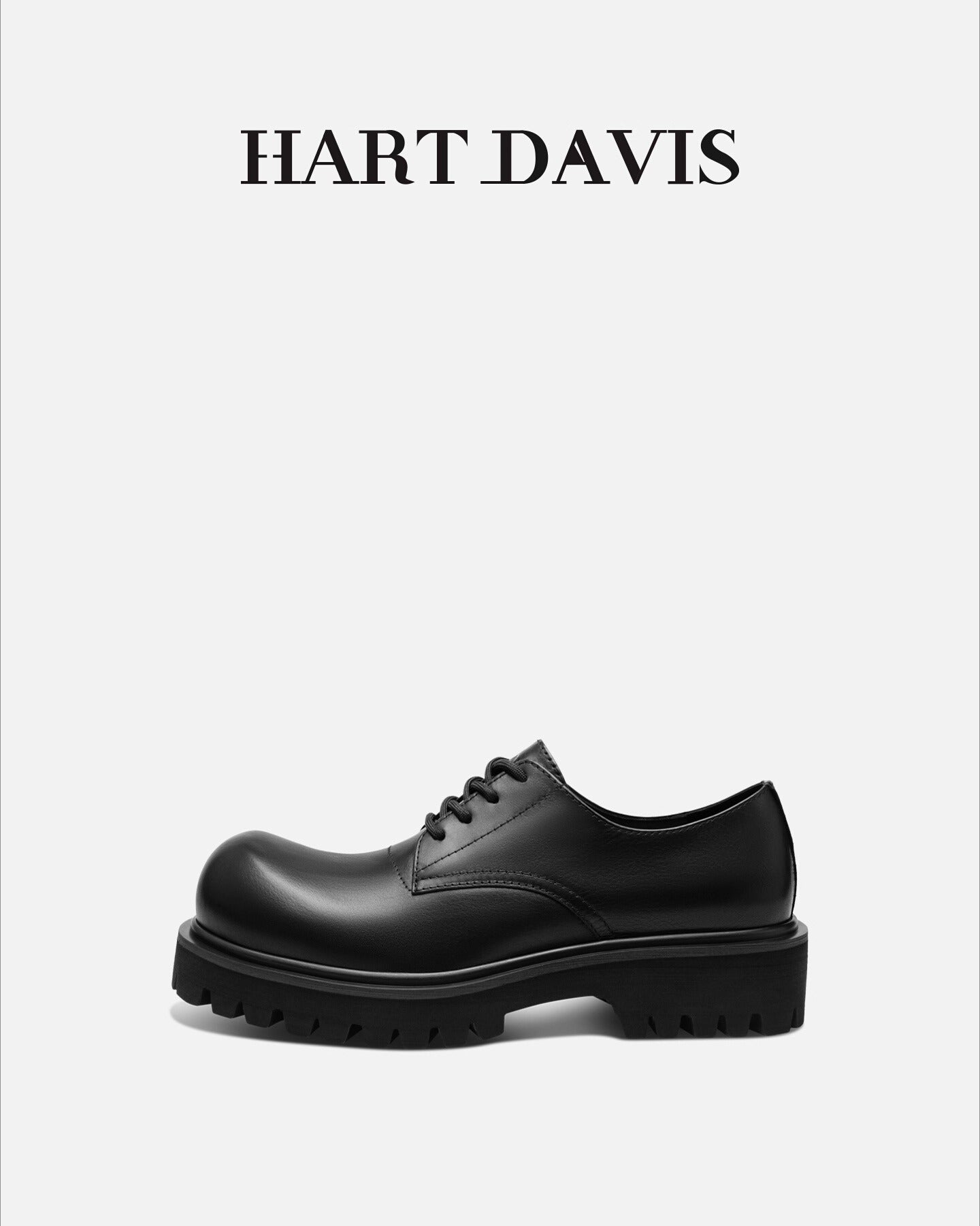 HART DAVIS Derby shoes men's and women's platform big head casual leather shoes