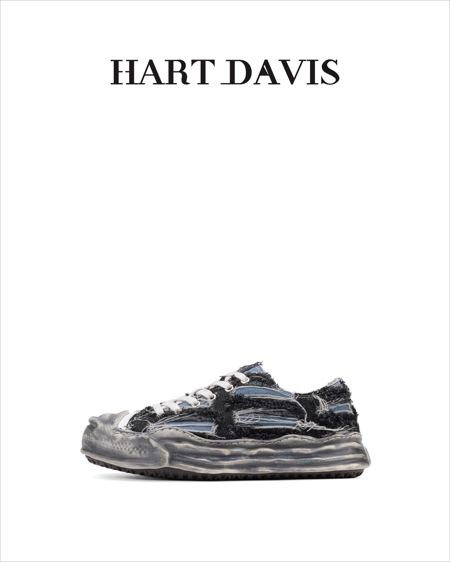 HART DAVIS niche denim canvas shoes beggar dissolving board shoes