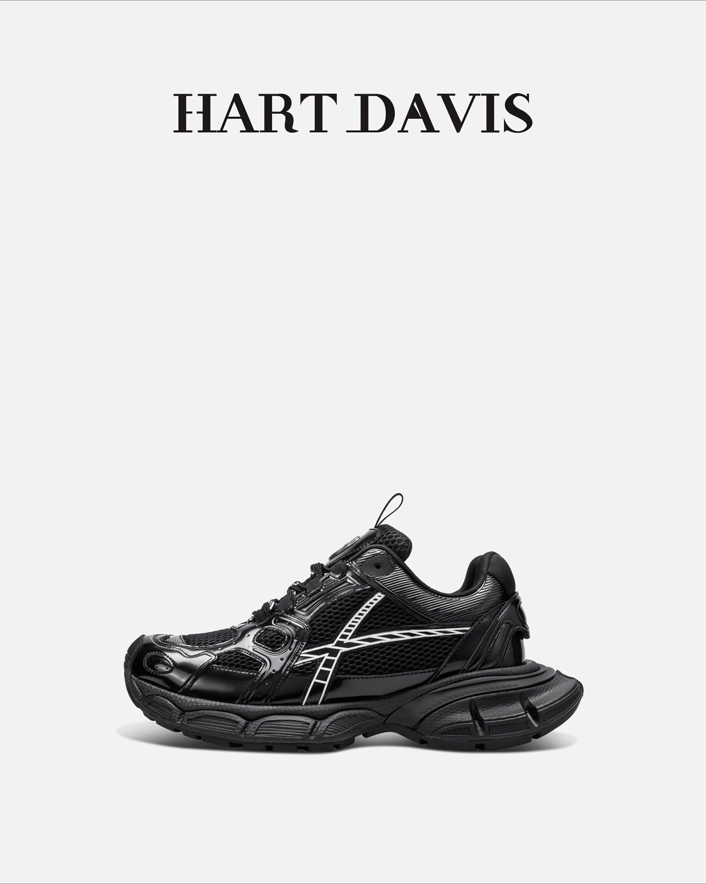 HART DAVIS - Magic Speed X103 - Black Thick-soled Enhancing Daddy Shoes