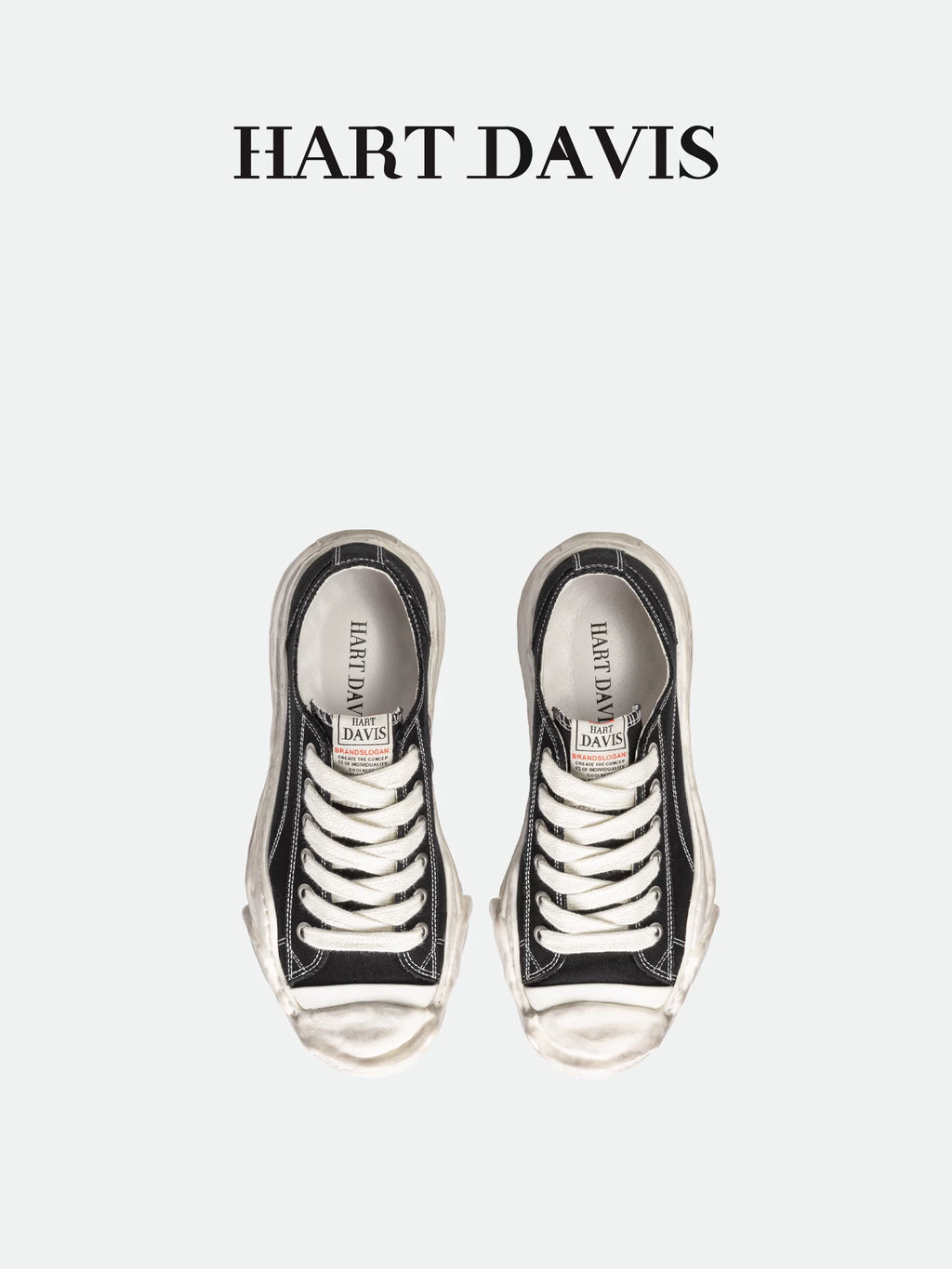 HART DAVIS platform canvas shoes men's and women's dissolving casual board shoes