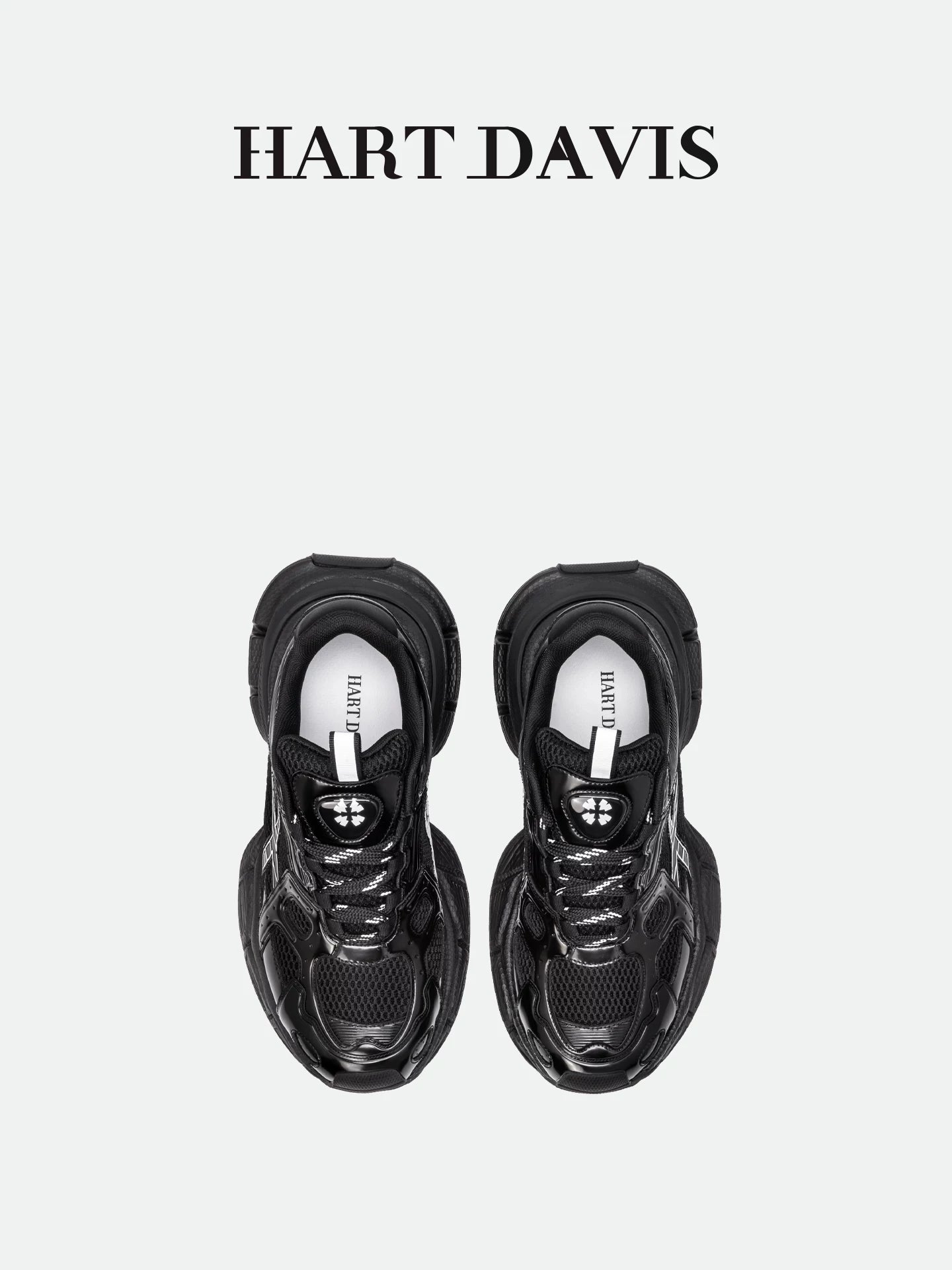 HART DAVIS - Magic Speed X103 - Black Thick-soled Enhancing Daddy Shoes