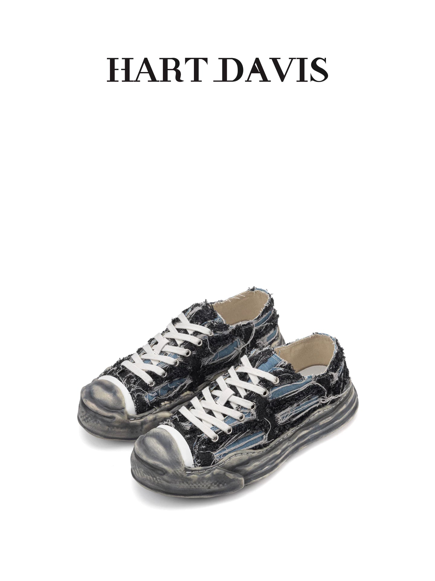 HART DAVIS niche denim canvas shoes beggar dissolving board shoes