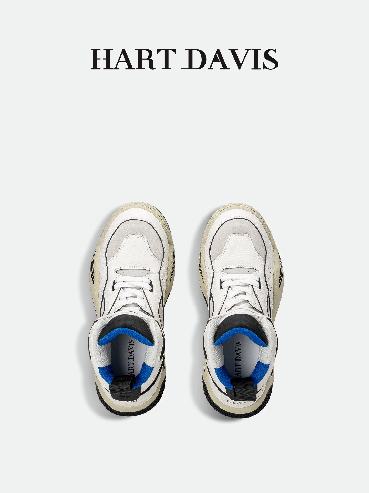 HART DAVIS - Retro Leather Platform Top Basketball Shoes Casual Sneakers