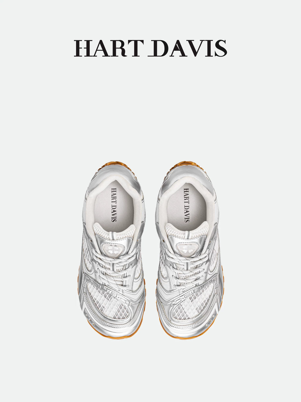 HART DAVIS - Winged RS-Silver Couple Trend Casual Sneakers