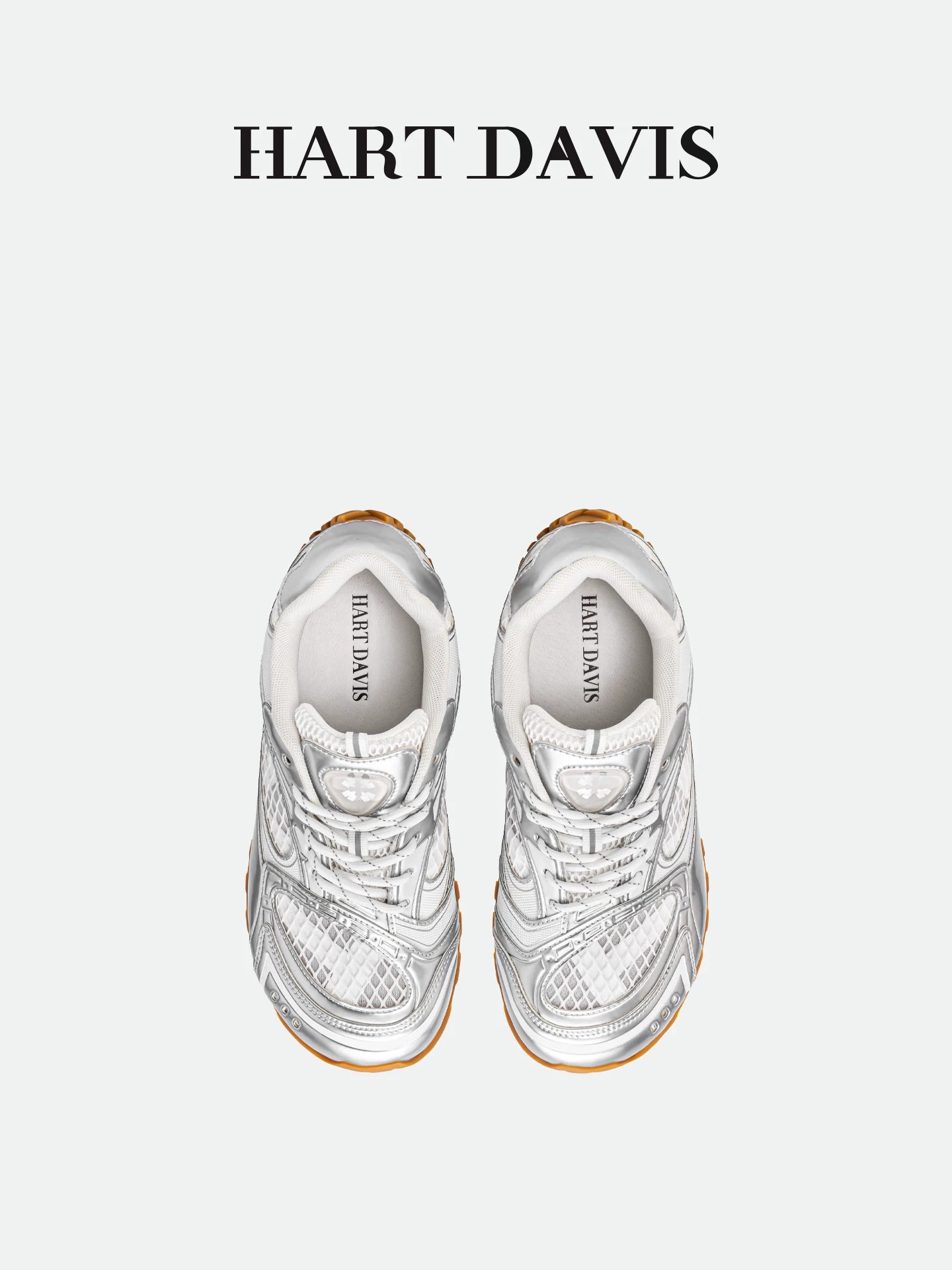 HART DAVIS - Winged RS-Silver Couple Trend Casual Sneakers