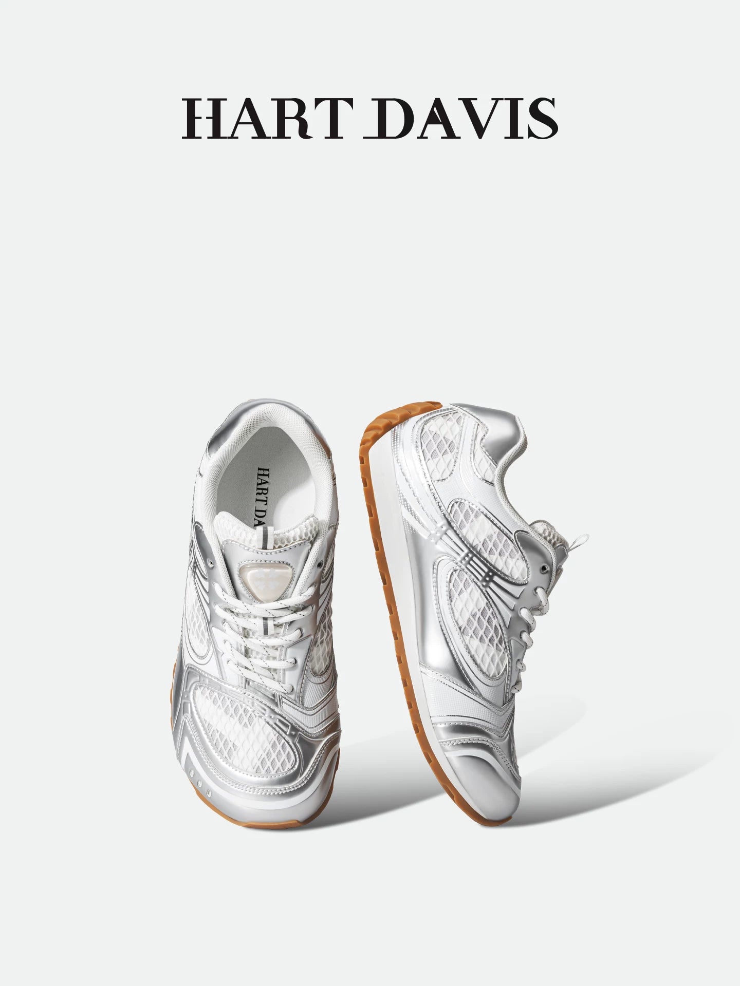 HART DAVIS - Winged RS-Silver Couple Trend Casual Sneakers