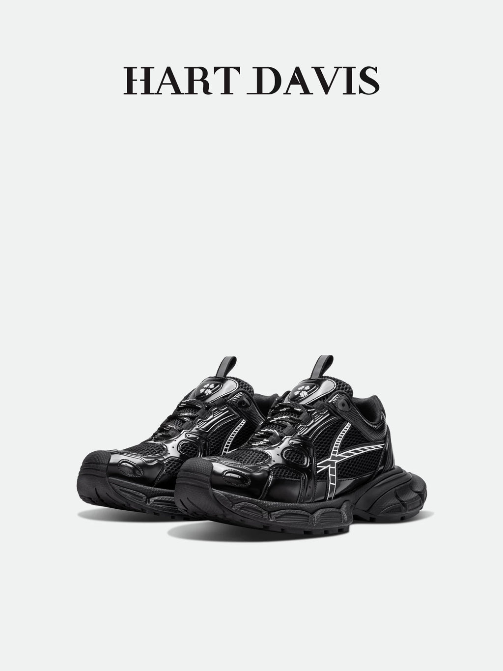 HART DAVIS - Magic Speed X103 - Black Thick-soled Enhancing Daddy Shoes