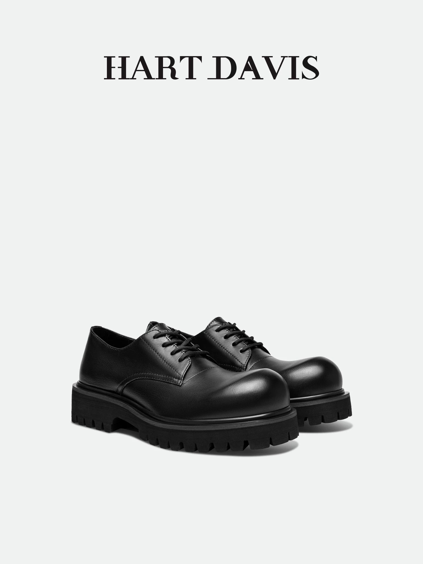 HART DAVIS Derby shoes men's and women's platform big head casual leather shoes