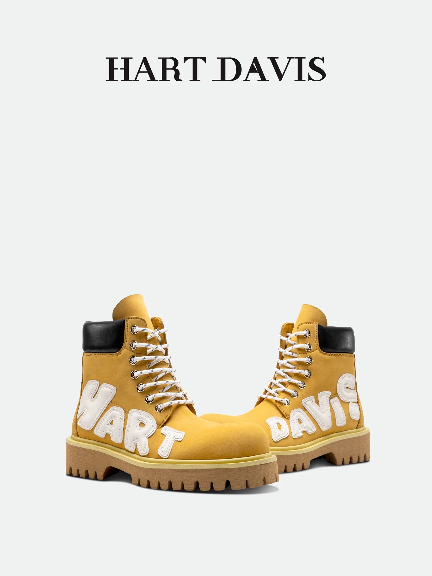 HART DAVIS cowhide Martin short boots autumn and winter thick-soled tooling rhubarb boots men and women the same