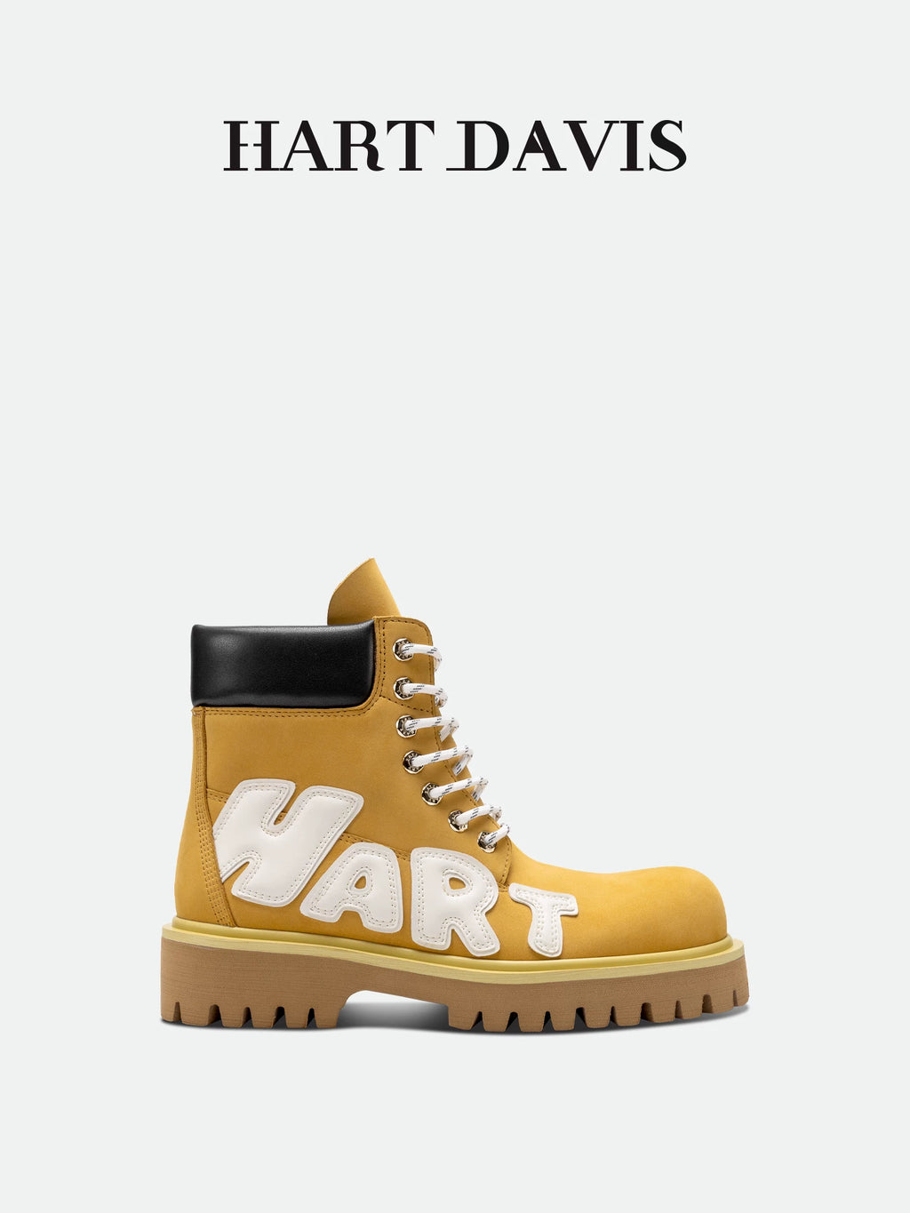 HART DAVIS cowhide Martin short boots autumn and winter thick-soled tooling rhubarb boots men and women the same