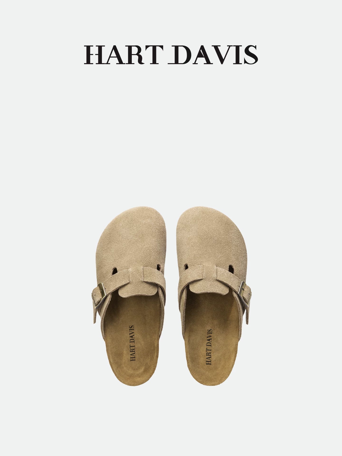 HART DAVIS Birkenstocks men's and women's first-layer beef suede bag head and half slippers outside