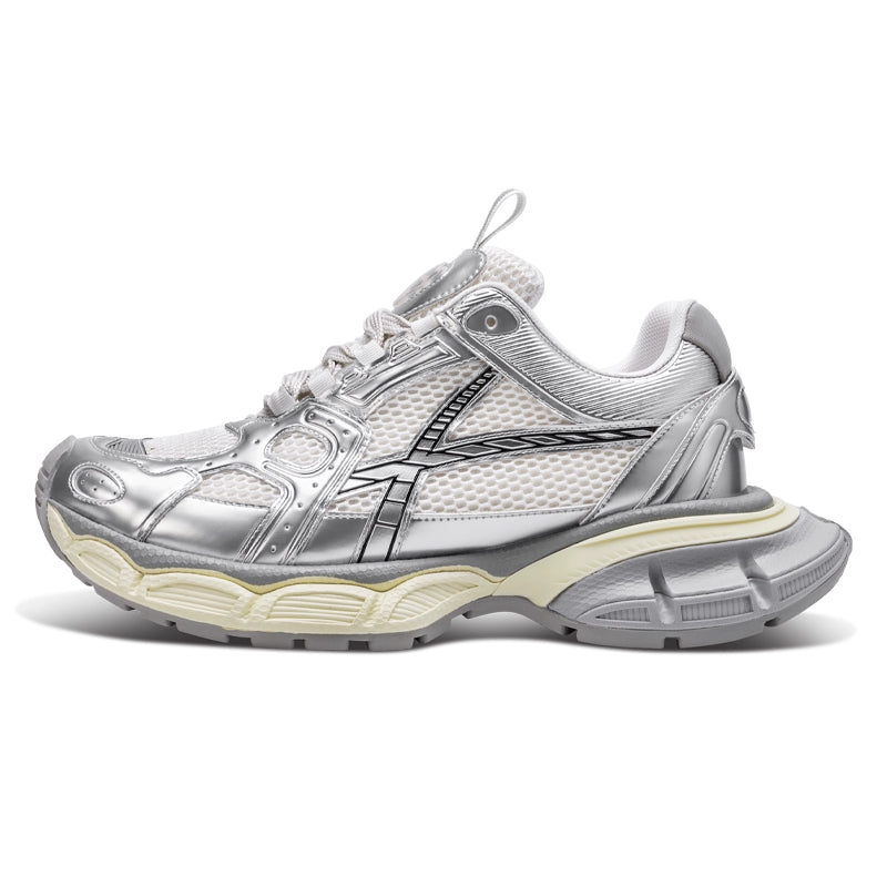 HART DAVIS - Magic Speed X103 - Silver Trendy Platform Daddy Shoes