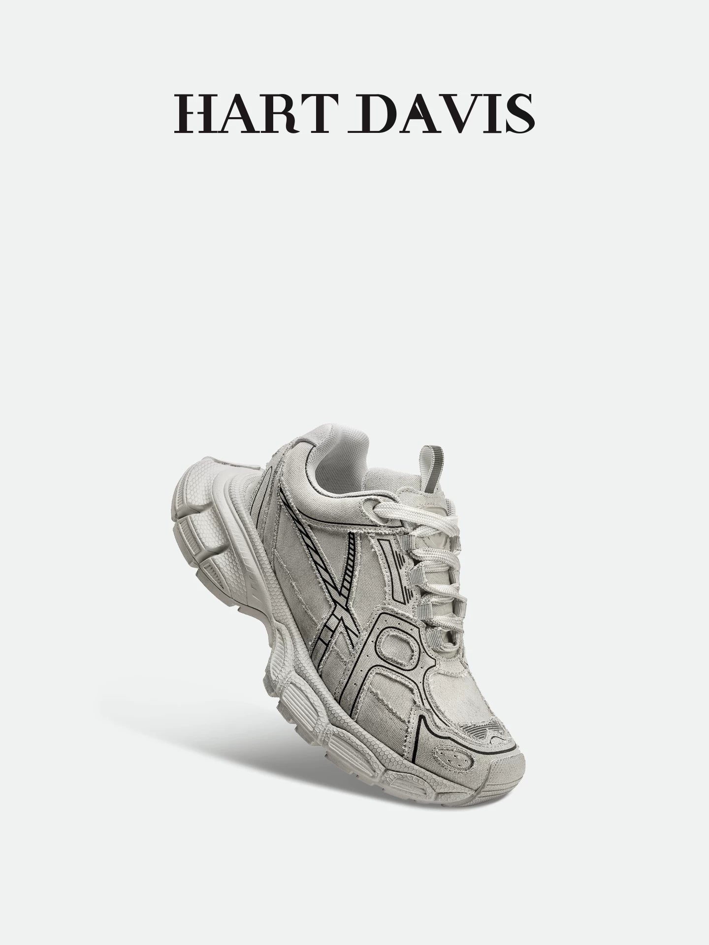 HART DAVIS - Magic Speed X103-Space canvas old thick-soled heightening dad shoes