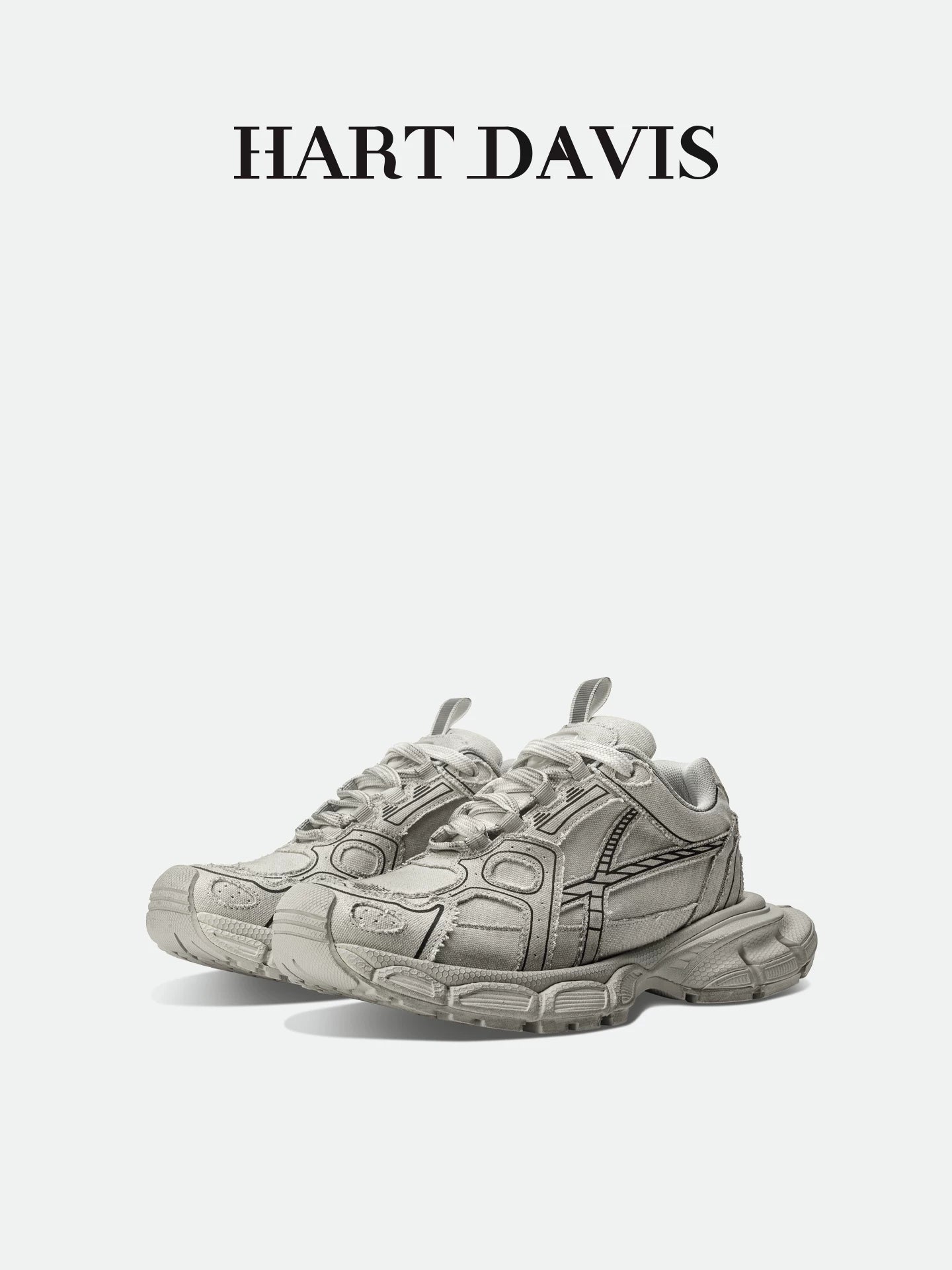 HART DAVIS - Magic Speed X103-Space canvas old thick-soled heightening dad shoes