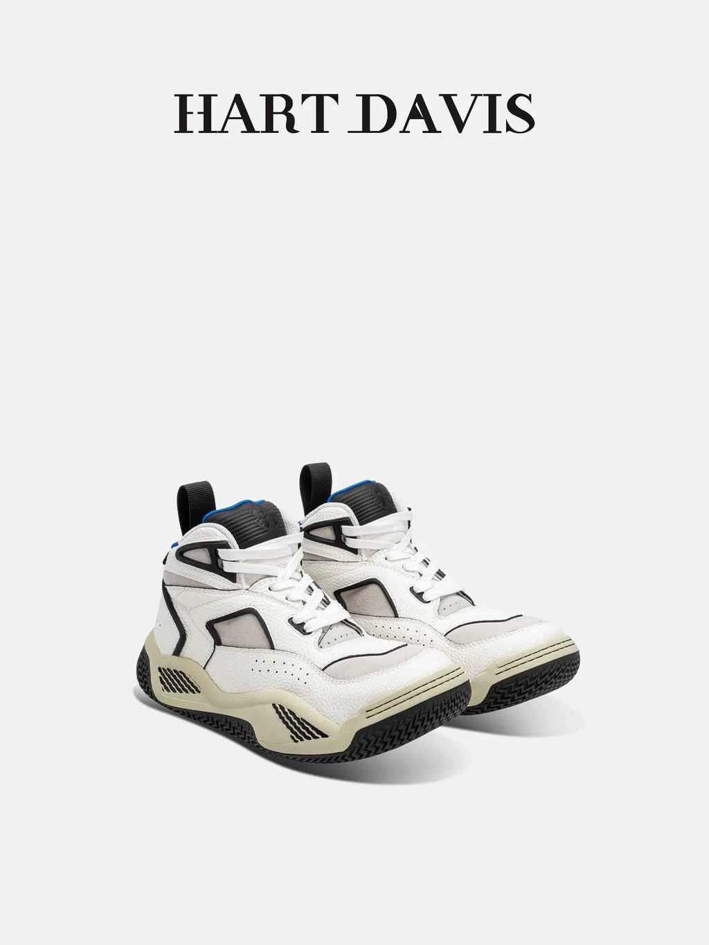HART DAVIS - Retro Leather Platform Top Basketball Shoes Casual Sneakers