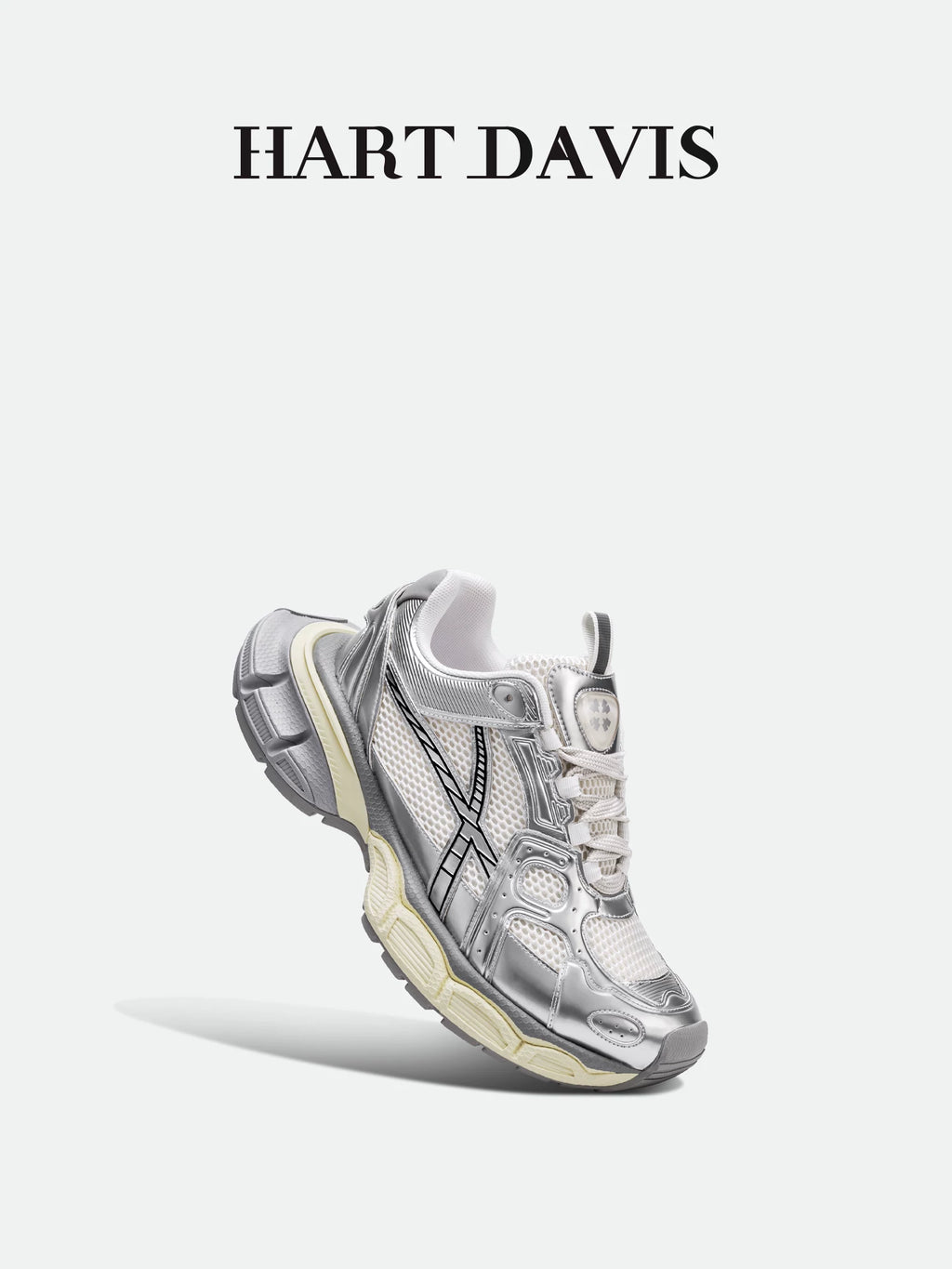 HART DAVIS - Magic Speed X103 - Silver Trendy Platform Daddy Shoes