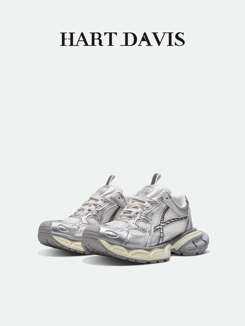 HART DAVIS - Magic Speed X103 - Silver Trendy Platform Daddy Shoes