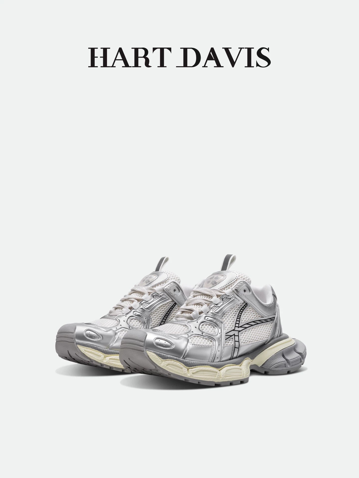 HART DAVIS - Magic Speed X103 - Silver Trendy Platform Daddy Shoes