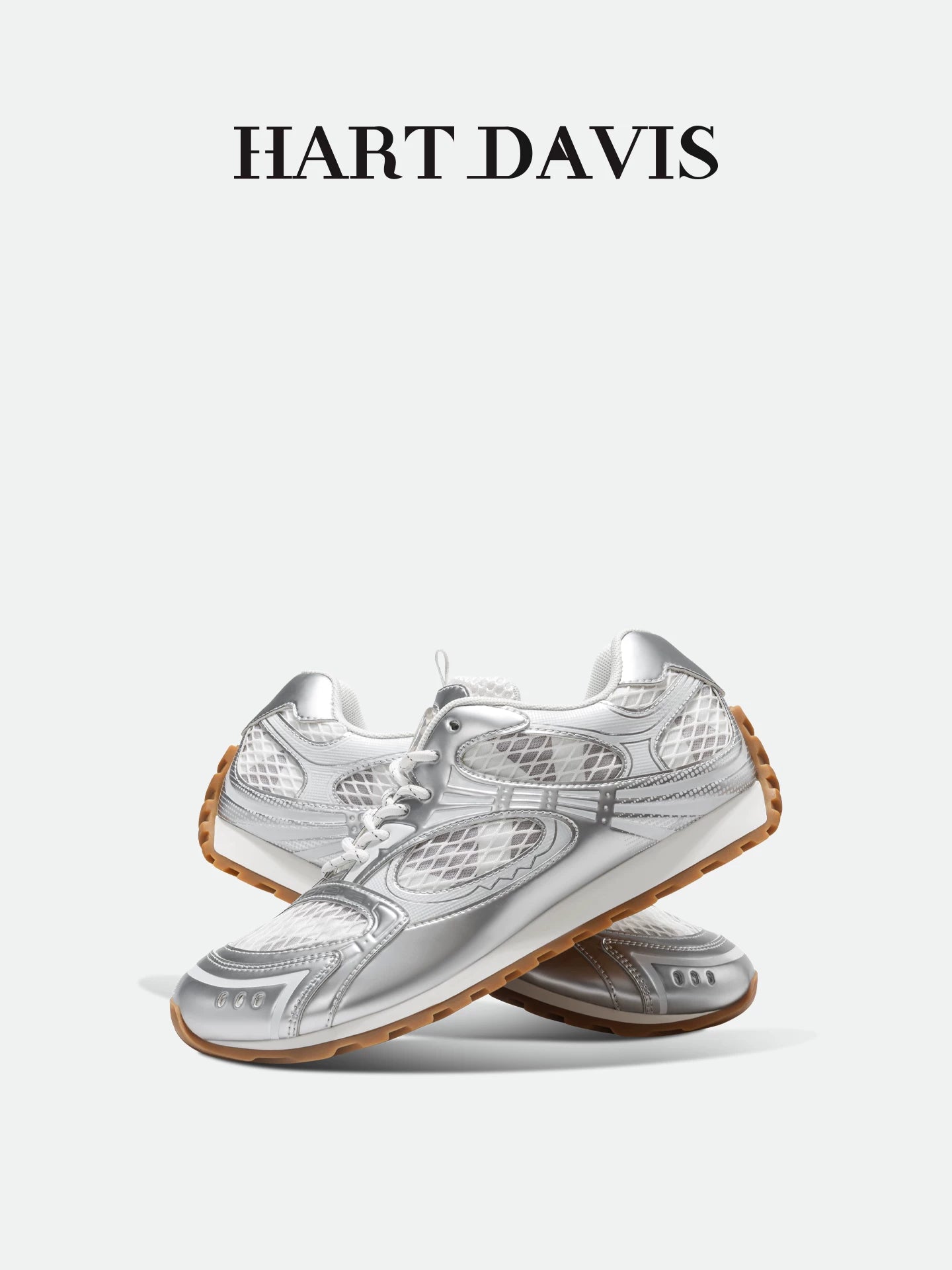 HART DAVIS - Winged RS-Silver Couple Trend Casual Sneakers