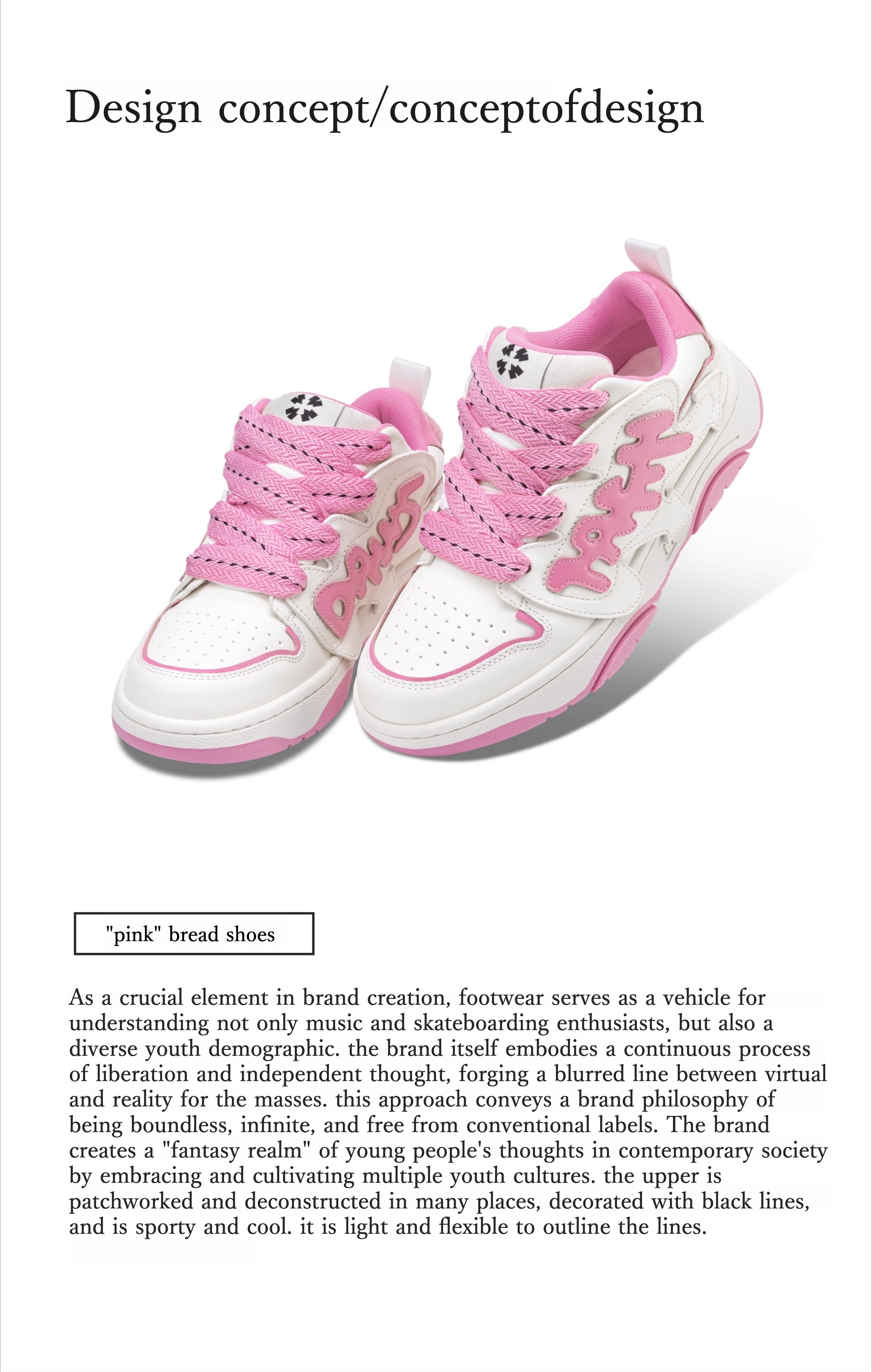 HART DAVIS Rebel Skateboard Shoes Arcane001 - Original Sports Bread Shoes for Women